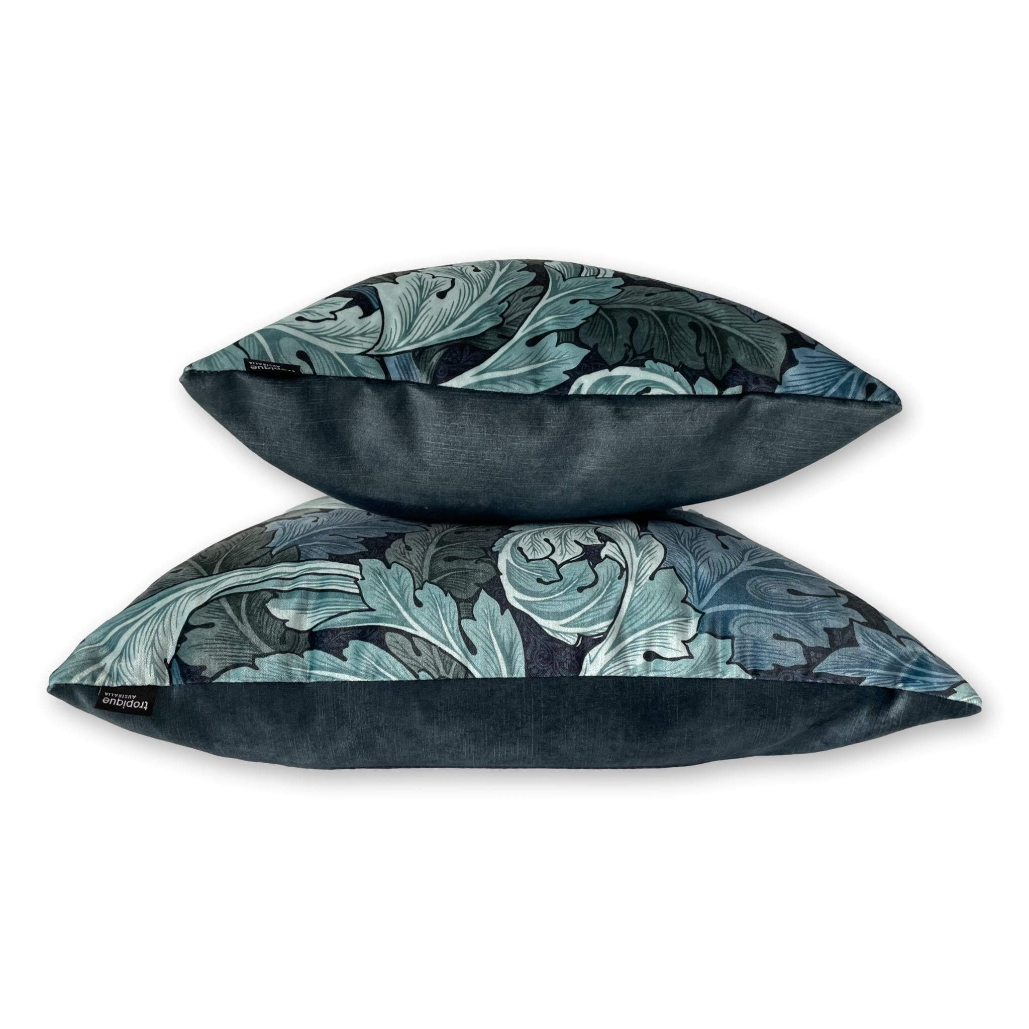 Acanthus Velvet in Indigo