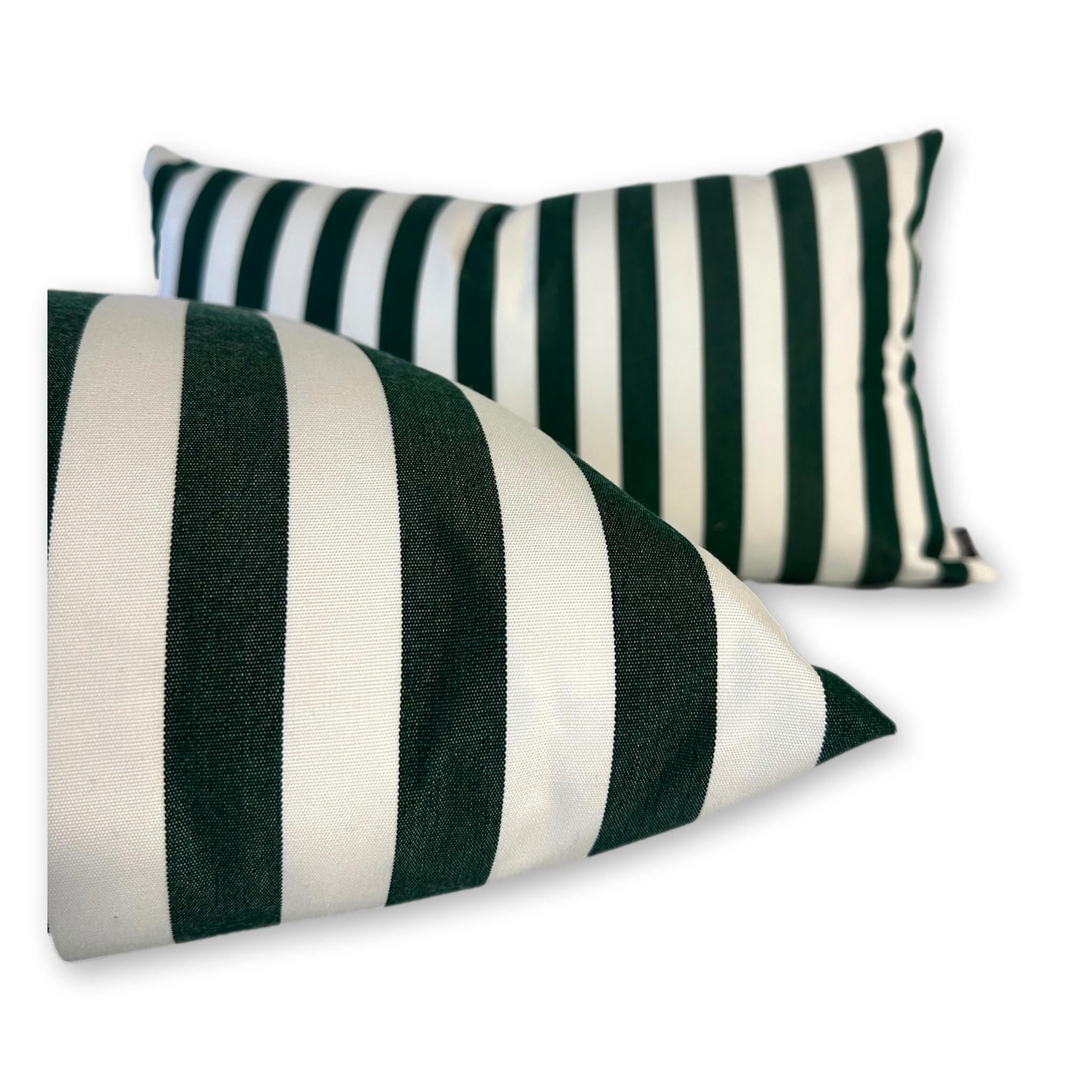 Sunbrella Mason Stripe Forest Green