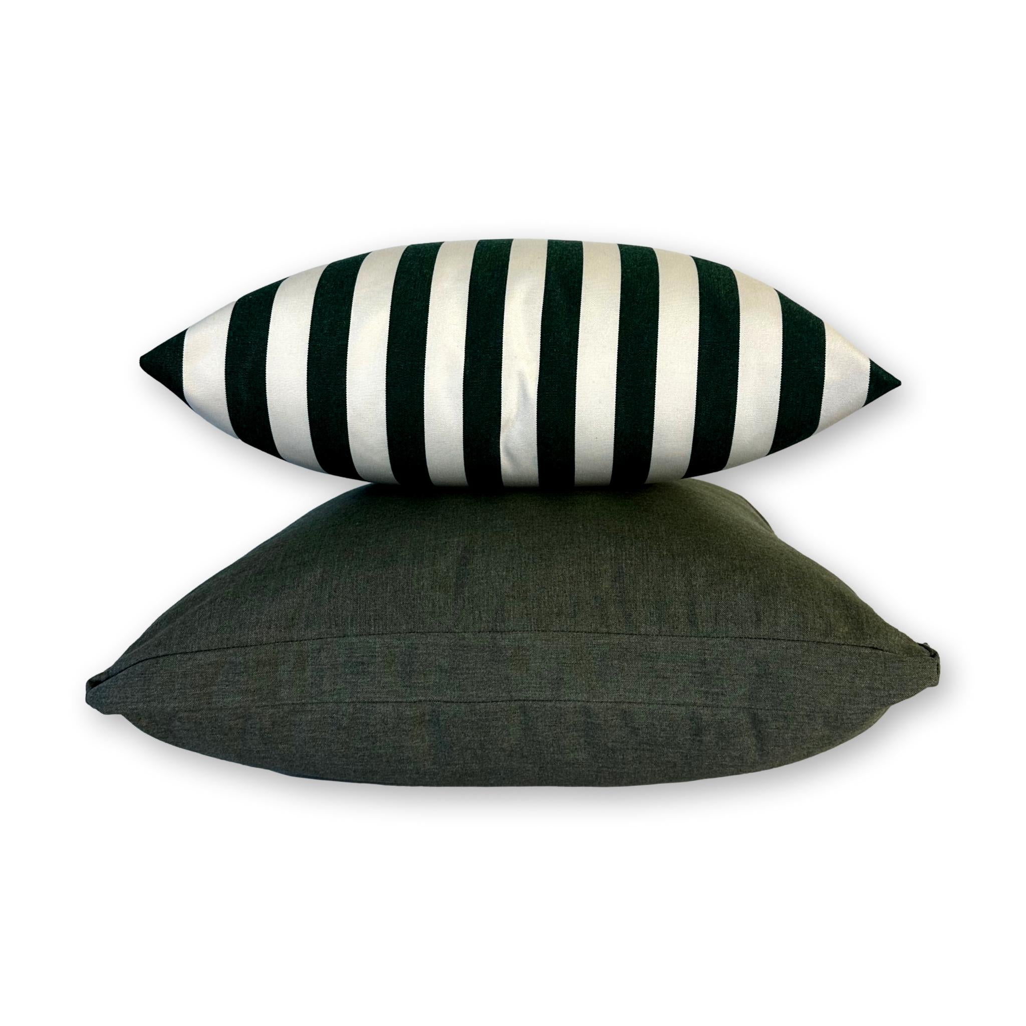 Sunbrella Mason Stripe Forest Green