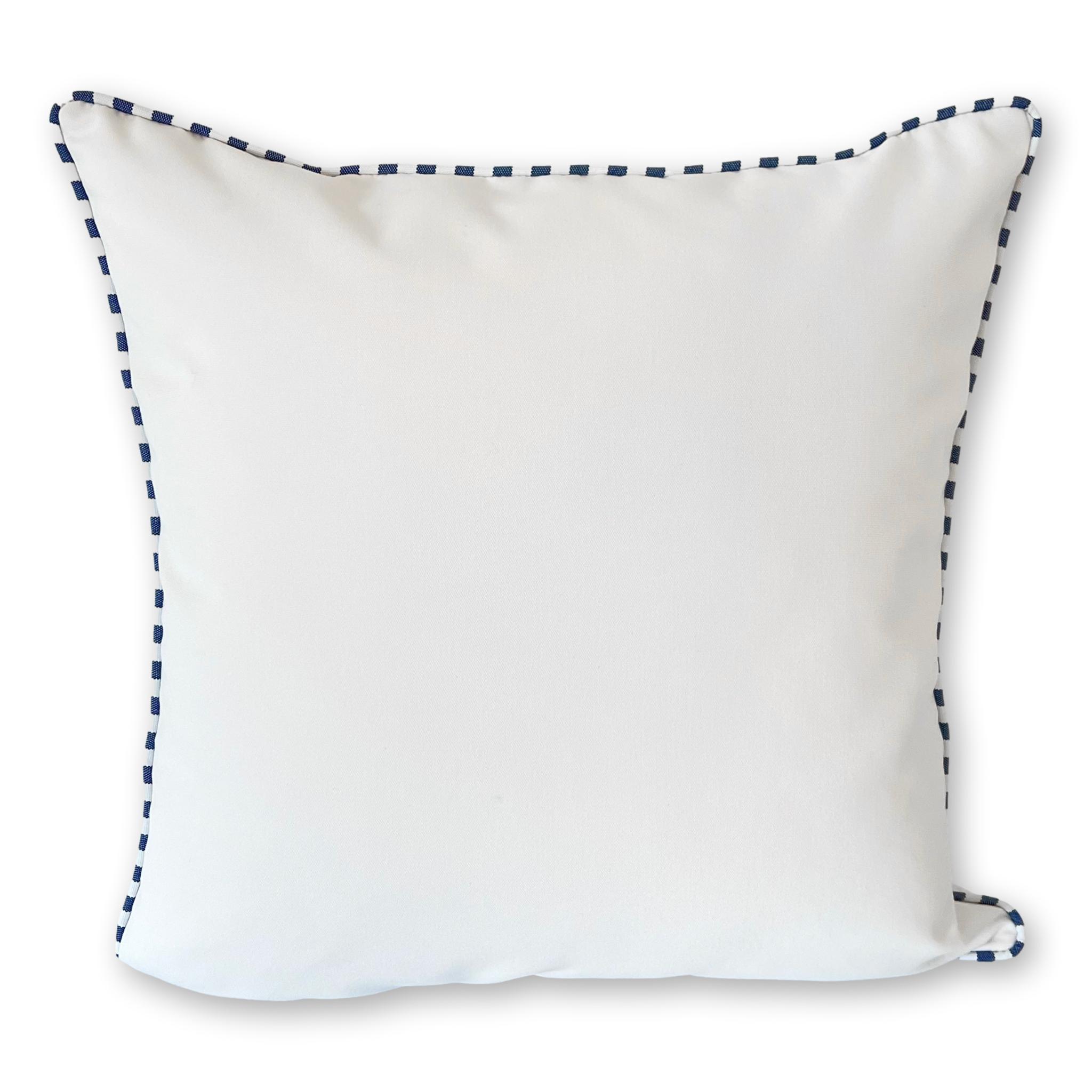 Sunbrella Canvas White with Piping
