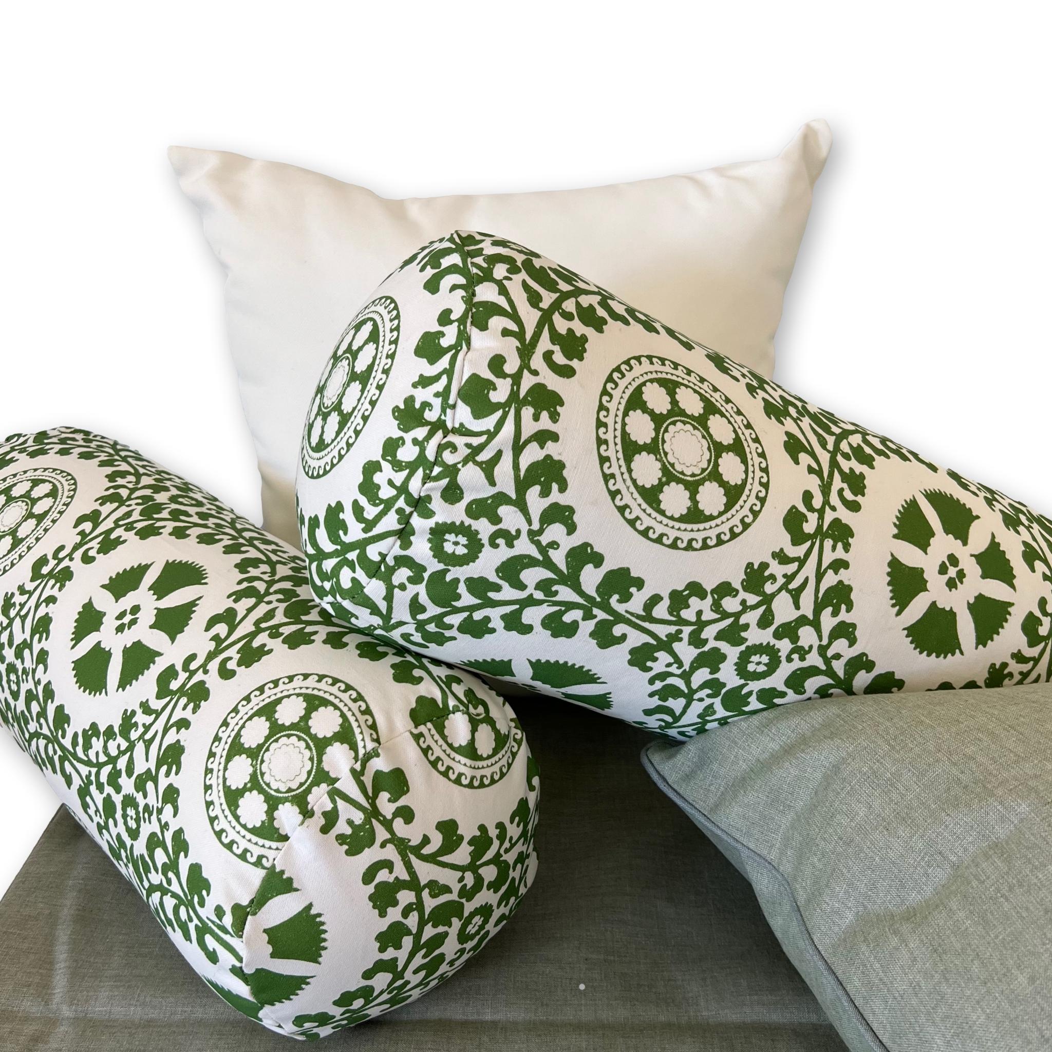 Sunbrella Cast in Sage with Piping