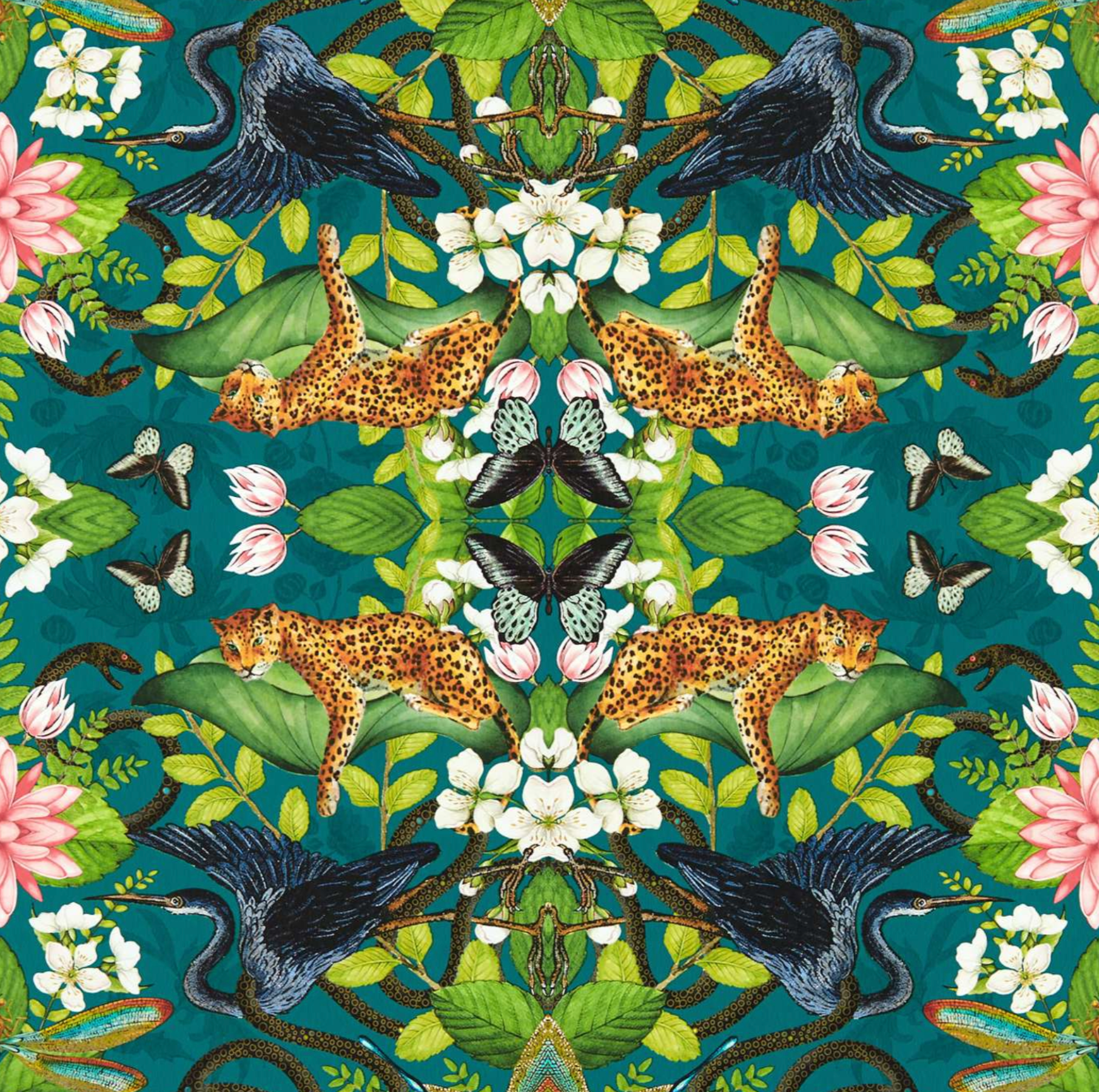 Clarke and Clarke Wallpaper Wonderlust Tea story