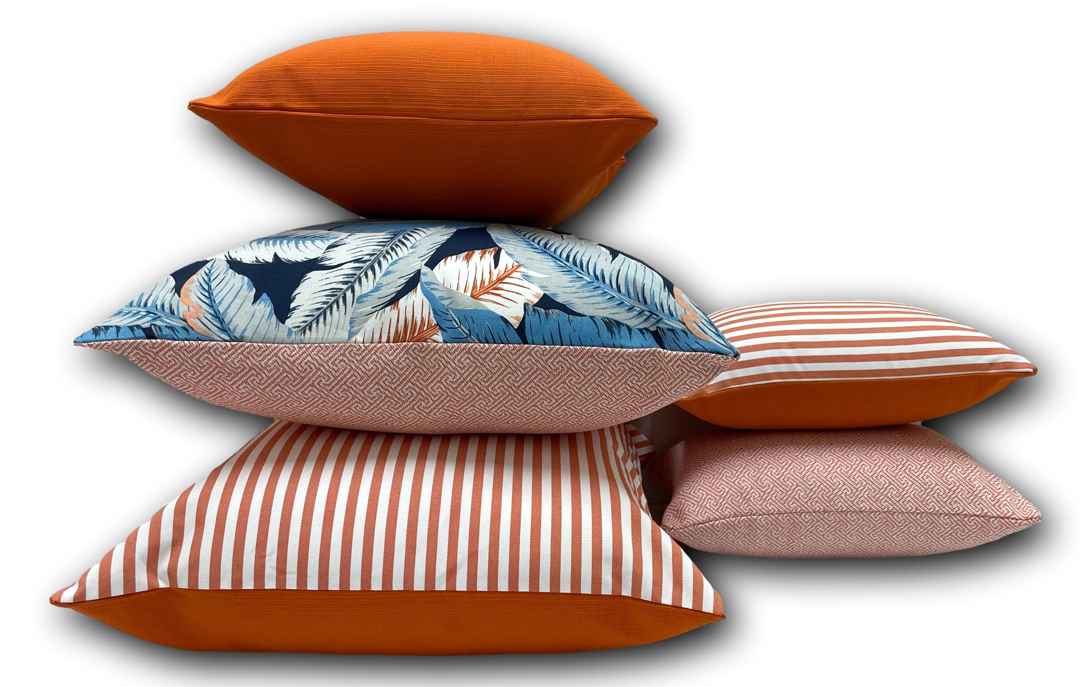 Cove in Papaya - Tropique Cushions