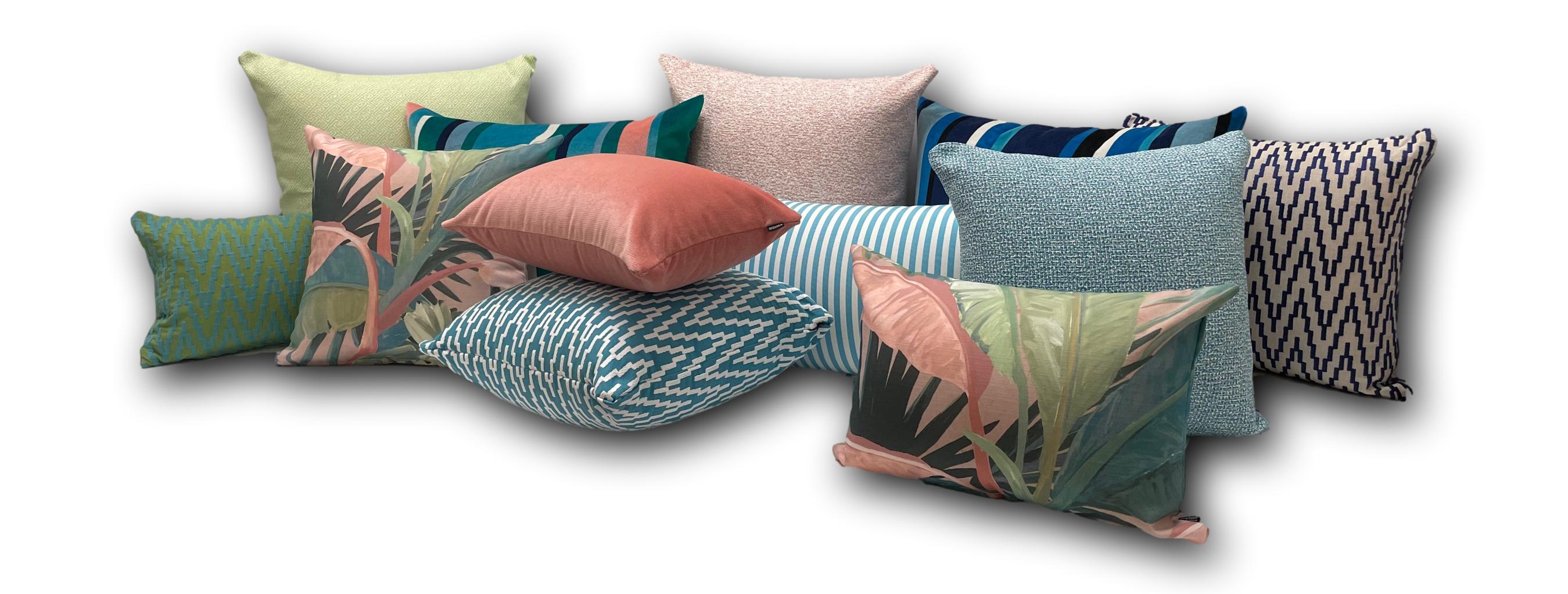 Lounger - South Beach Stripe Outdoor Velvet Sapphire