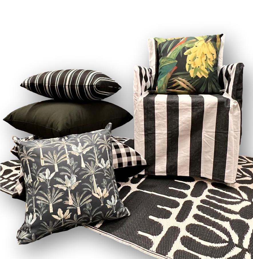 Chair Cover - Striped Black