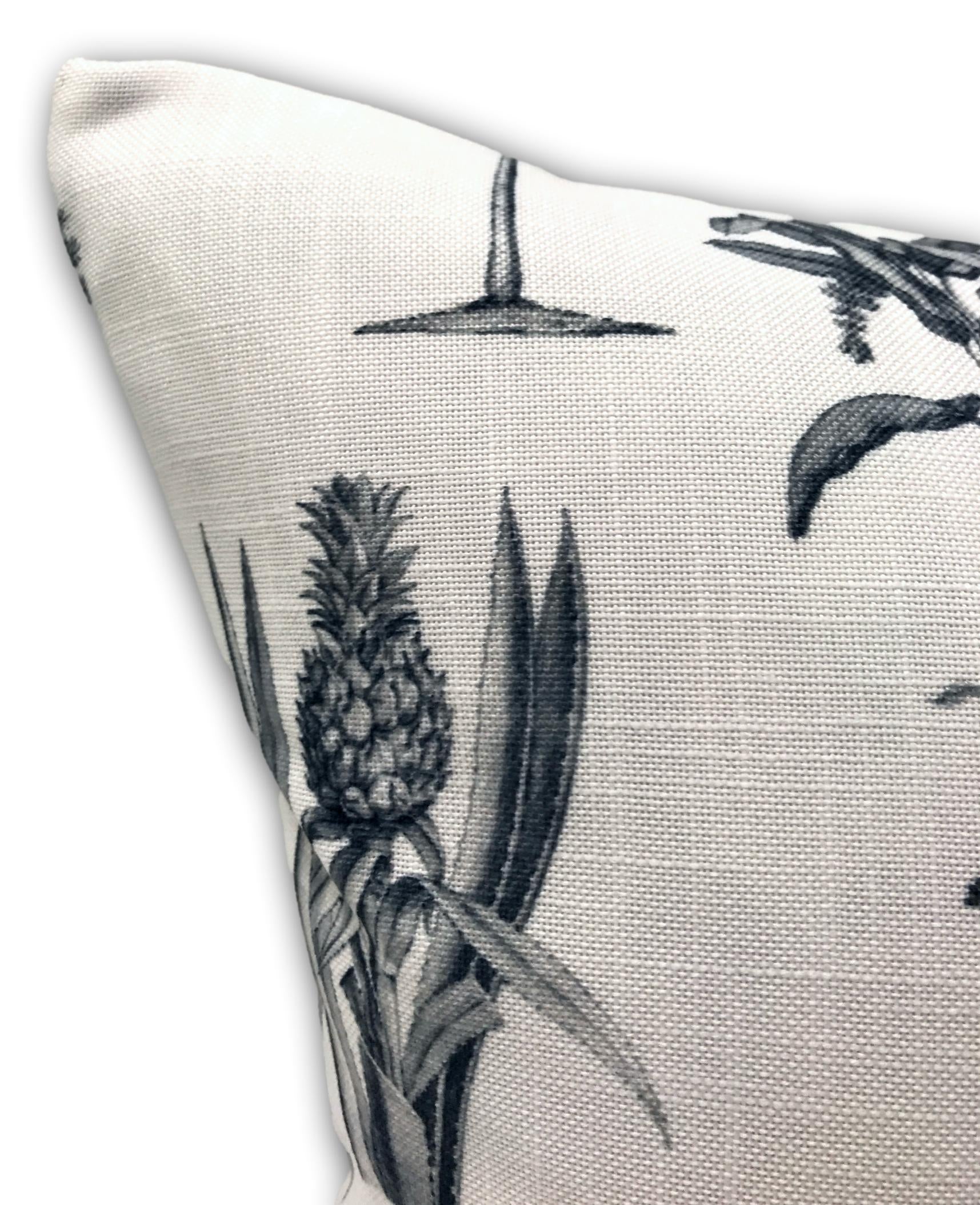 Luana Linen in Charcoal White