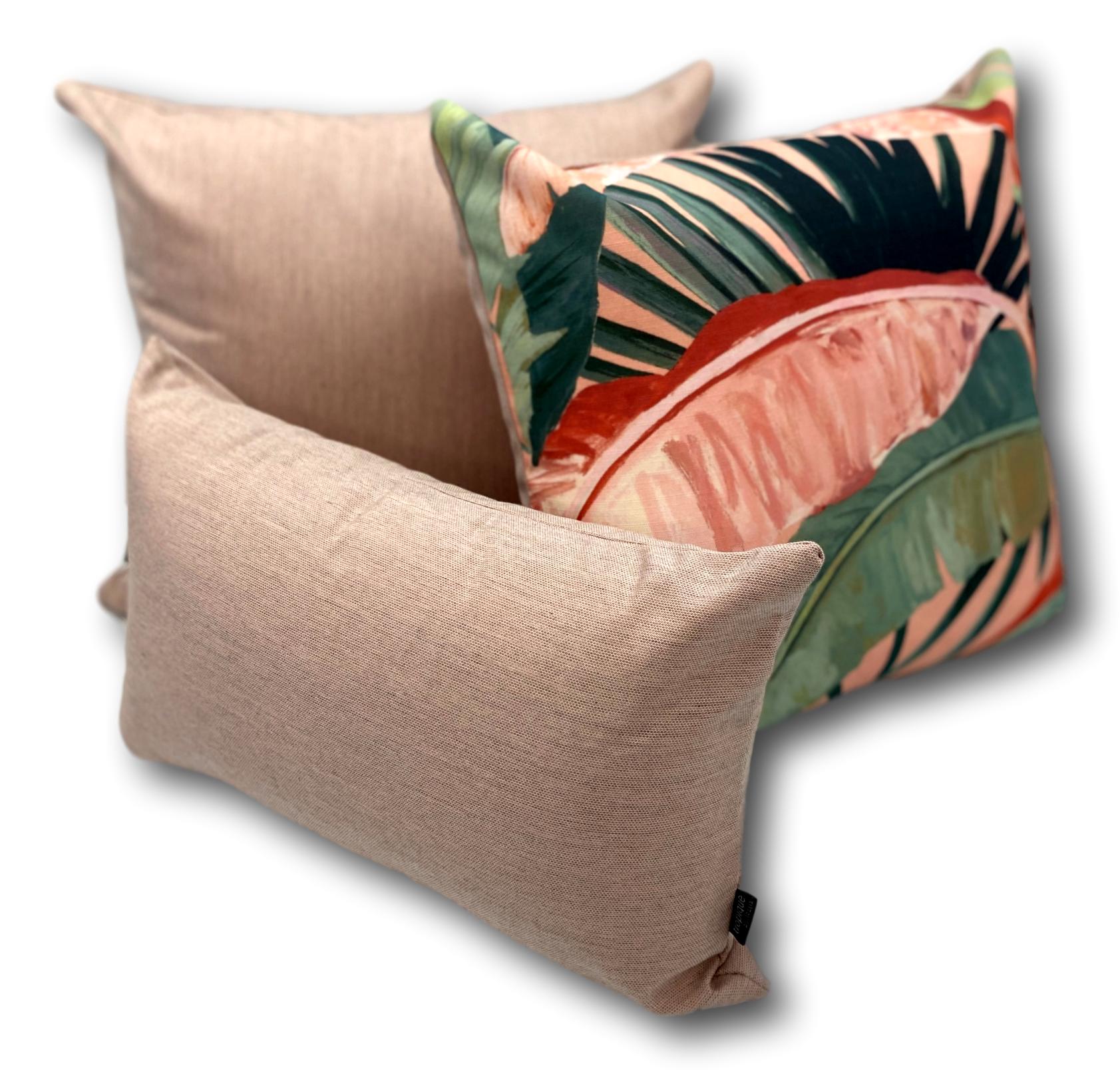 Tropicalia in Coral - Tropique Cushions