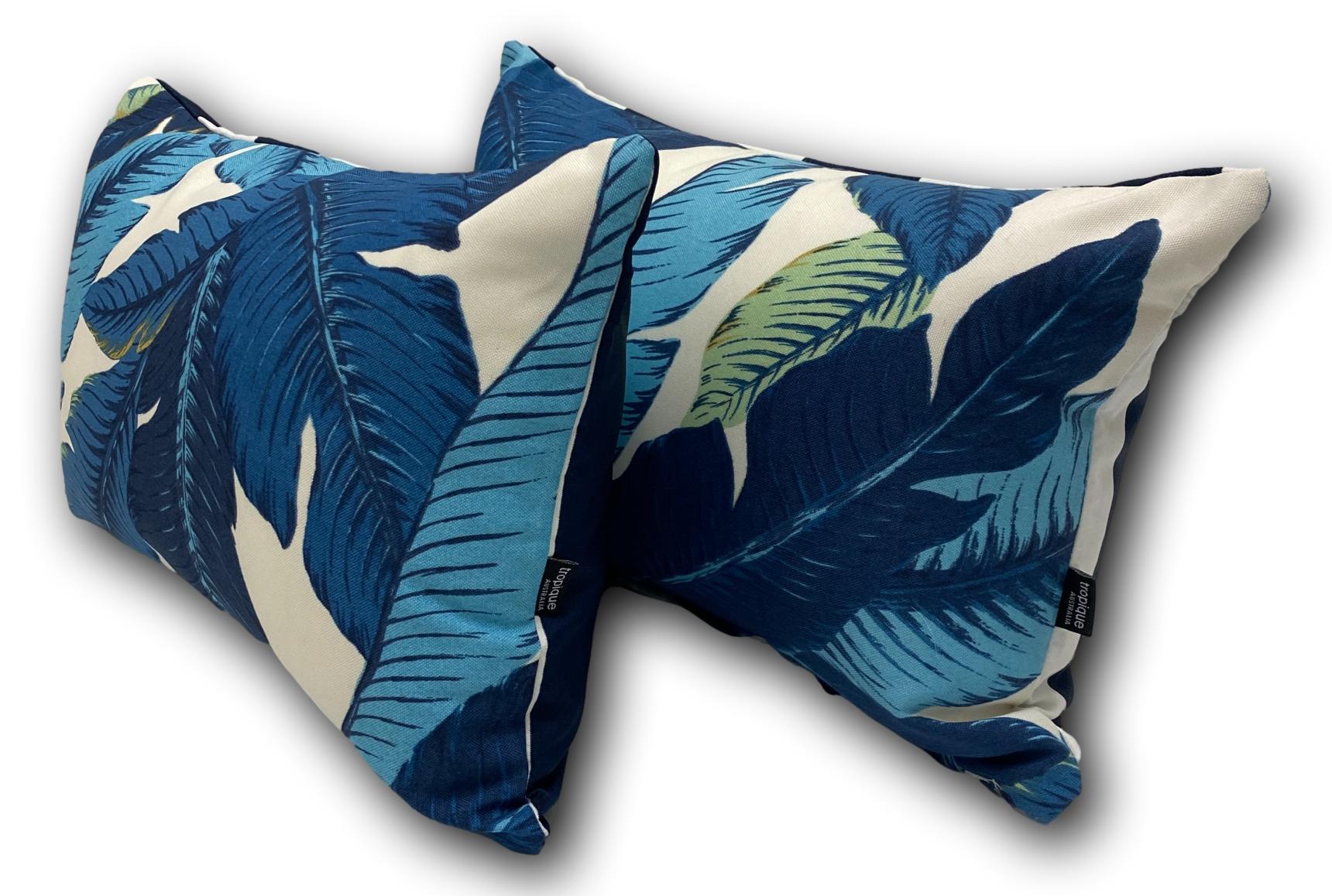 Aloha Palm Lumbar in Indigo
