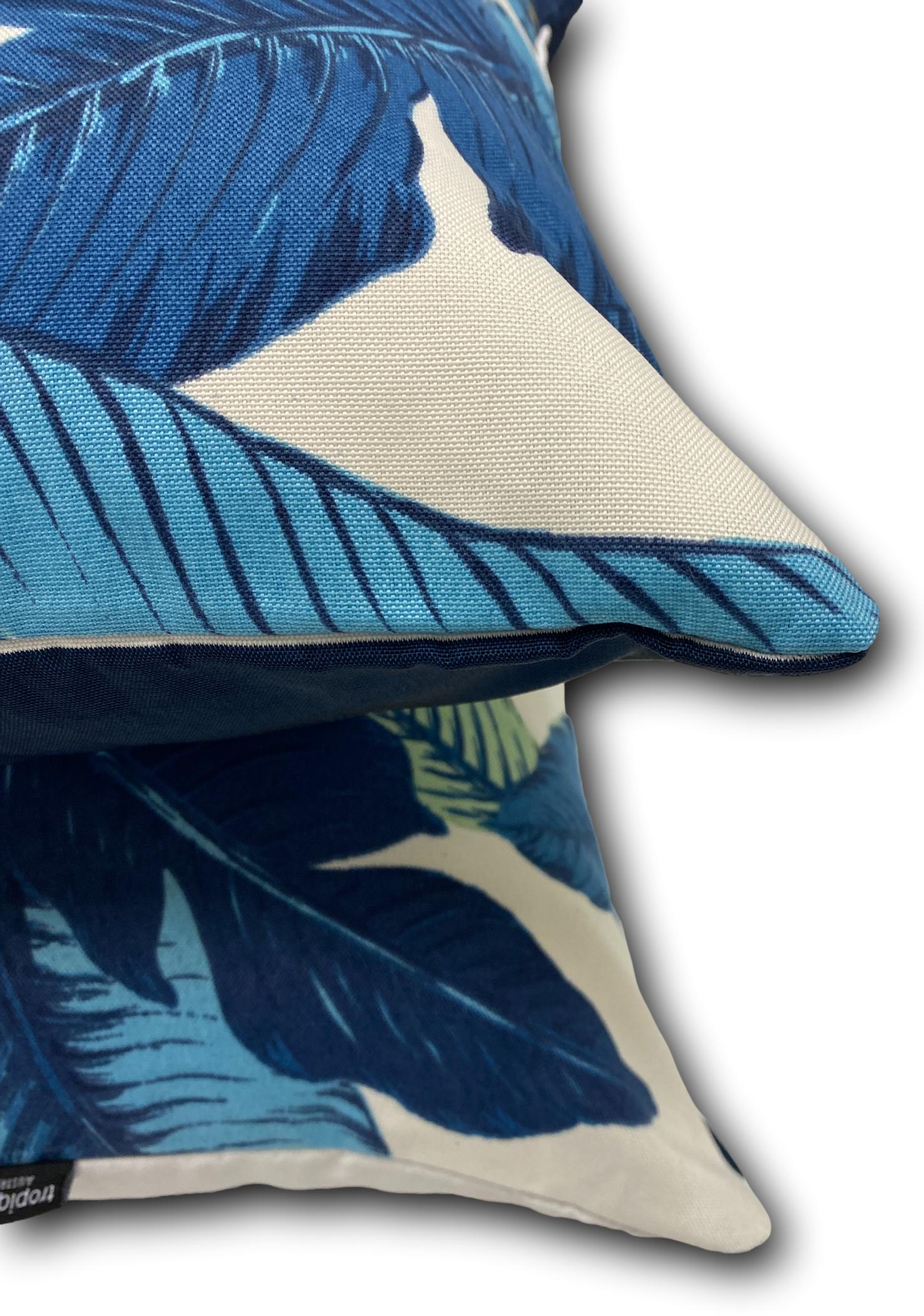 Aloha Palm Lumbar in Indigo