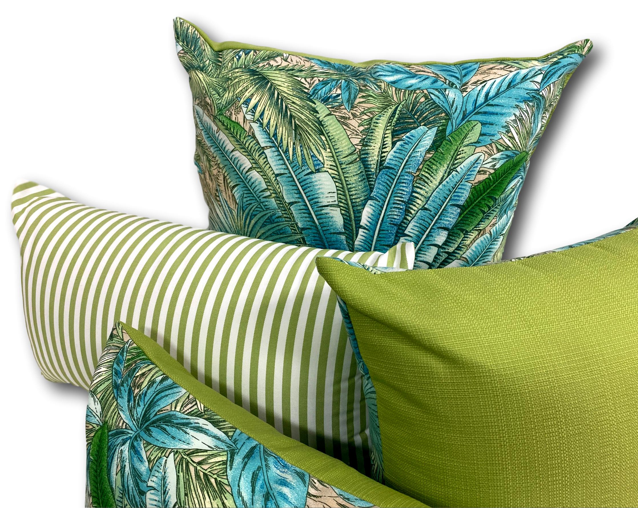 Caribbean in Verde 60cm - Tropique Cushions