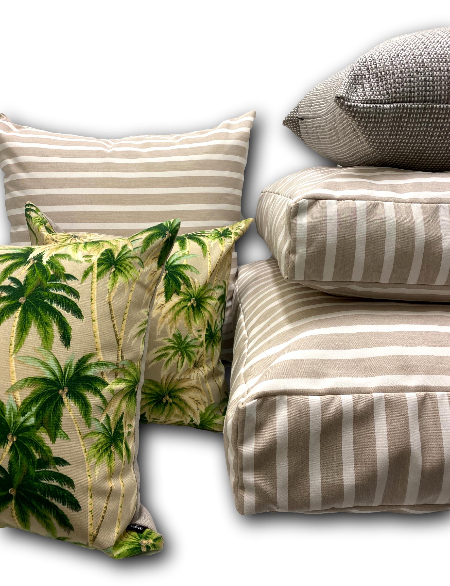 Sunbrella Shore Linen Large Luxurious Floor Cushion