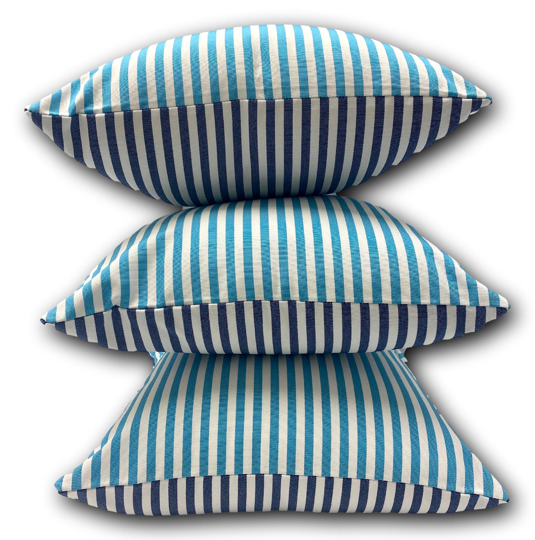Cove in Aqua/Marine Stripe