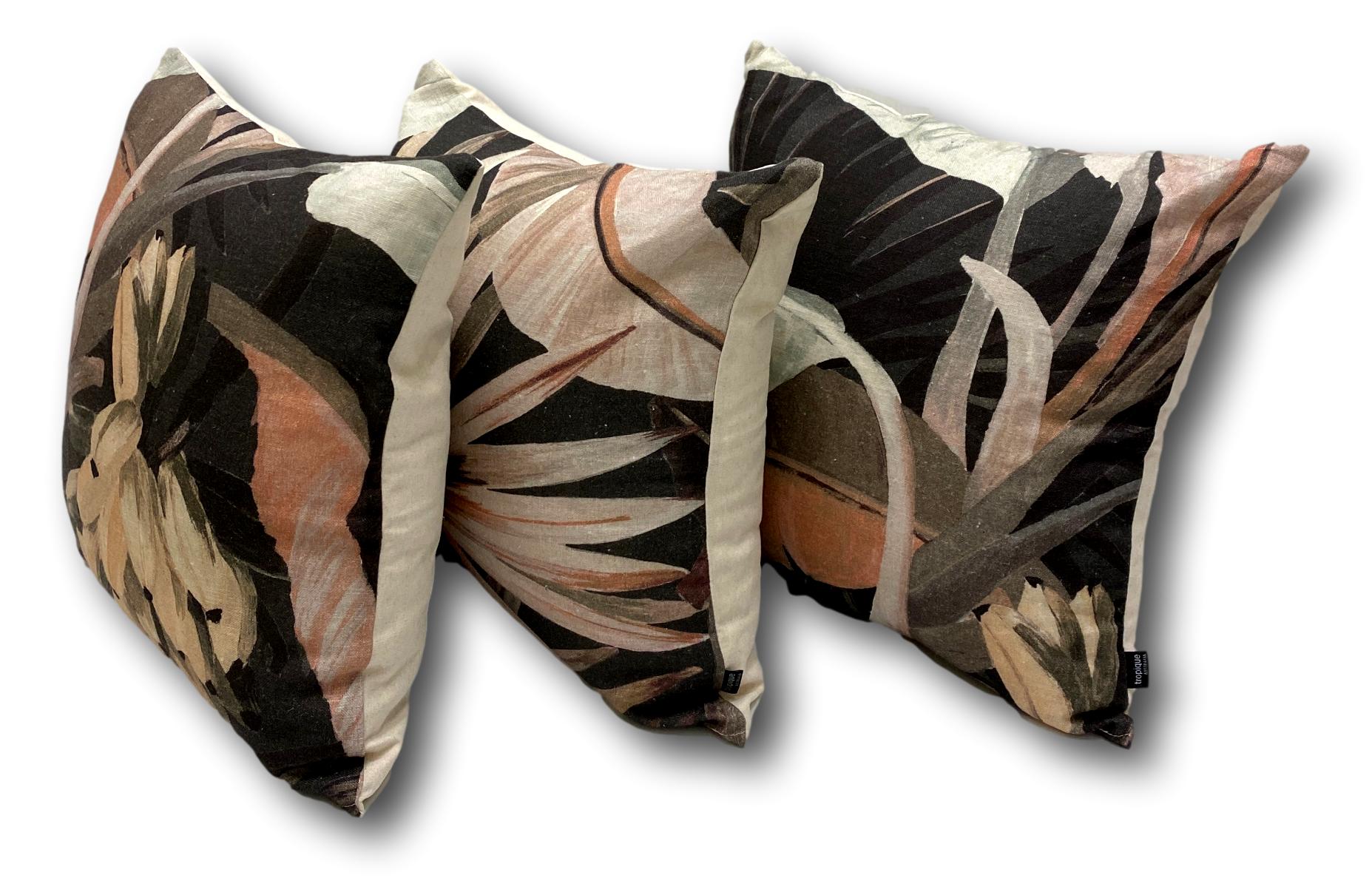 La Palma Sepia Boutique LINEN Collection - Tropique Cushions