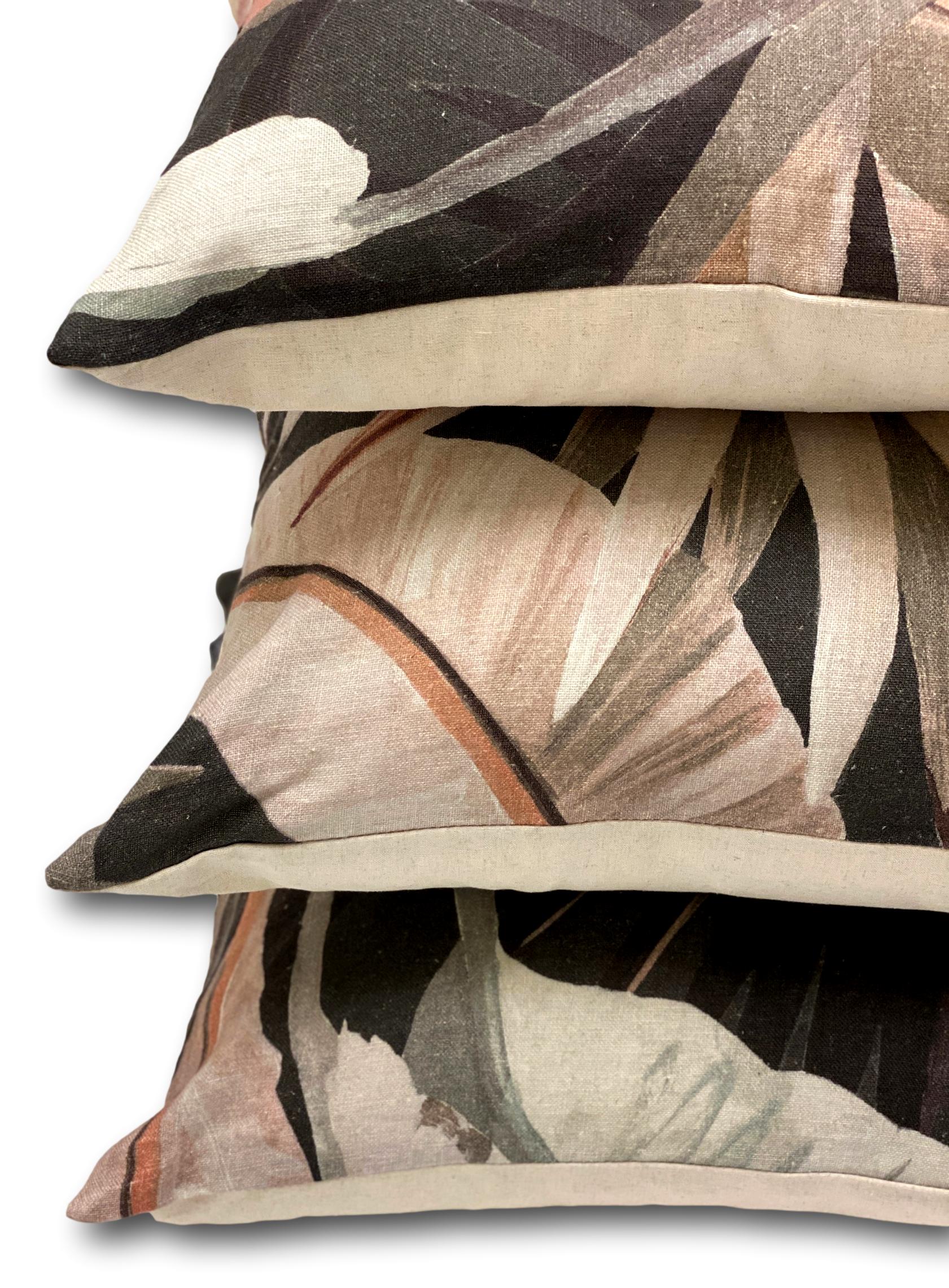La Palma Sepia Boutique LINEN Collection - Tropique Cushions