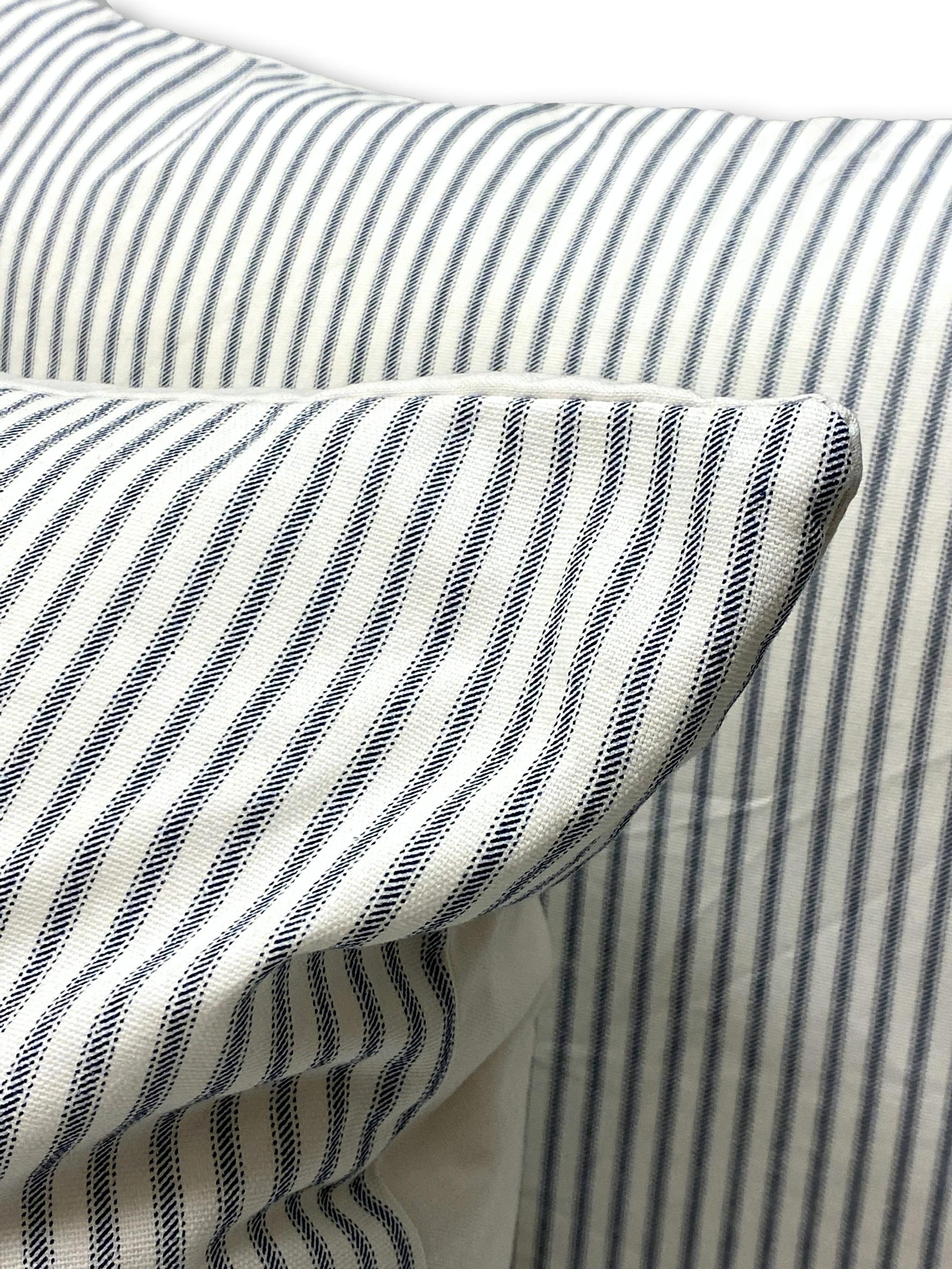 Cotton in Navy Stripe