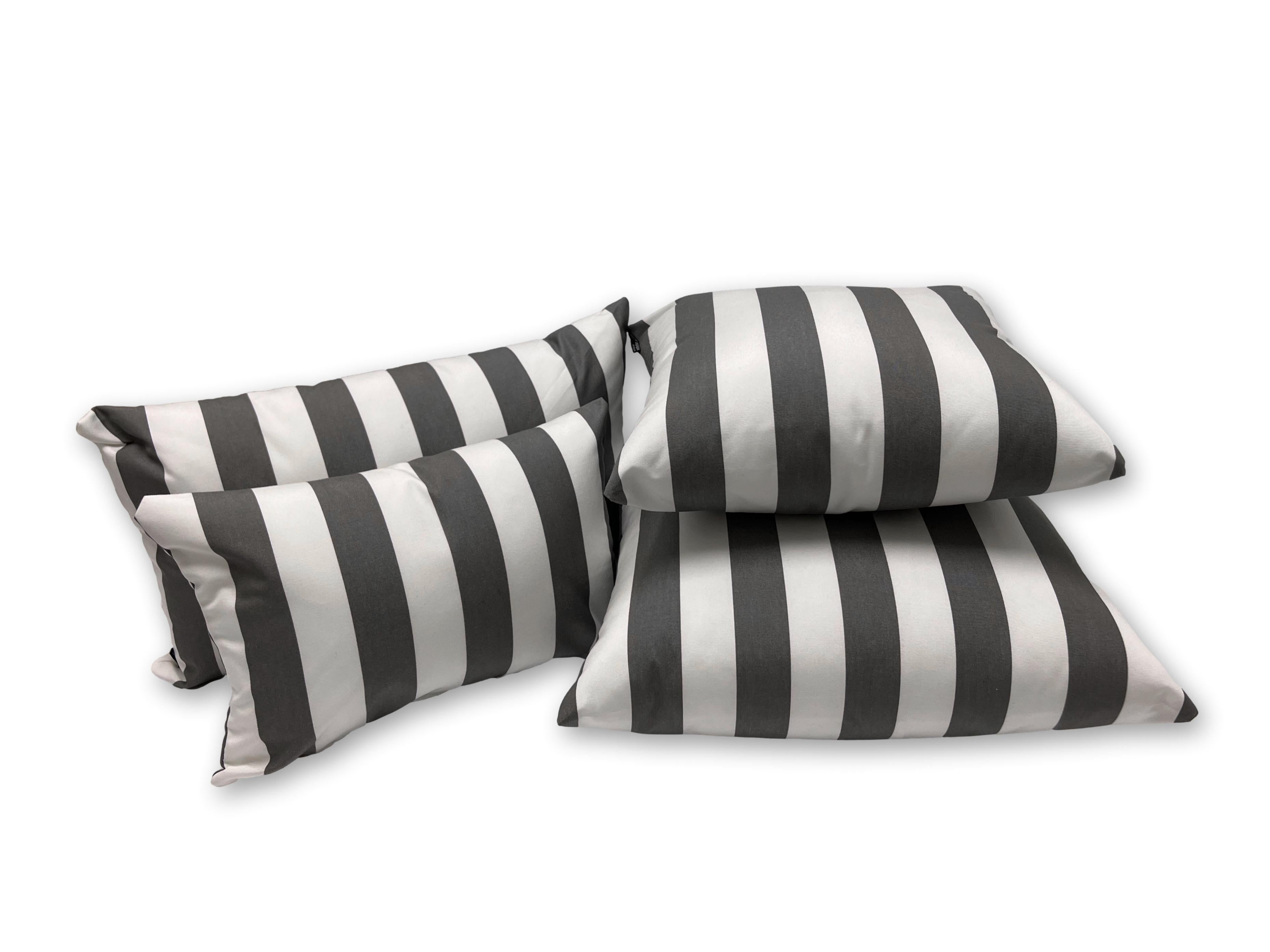 Sunbrella Yacht Stripe Charcoal