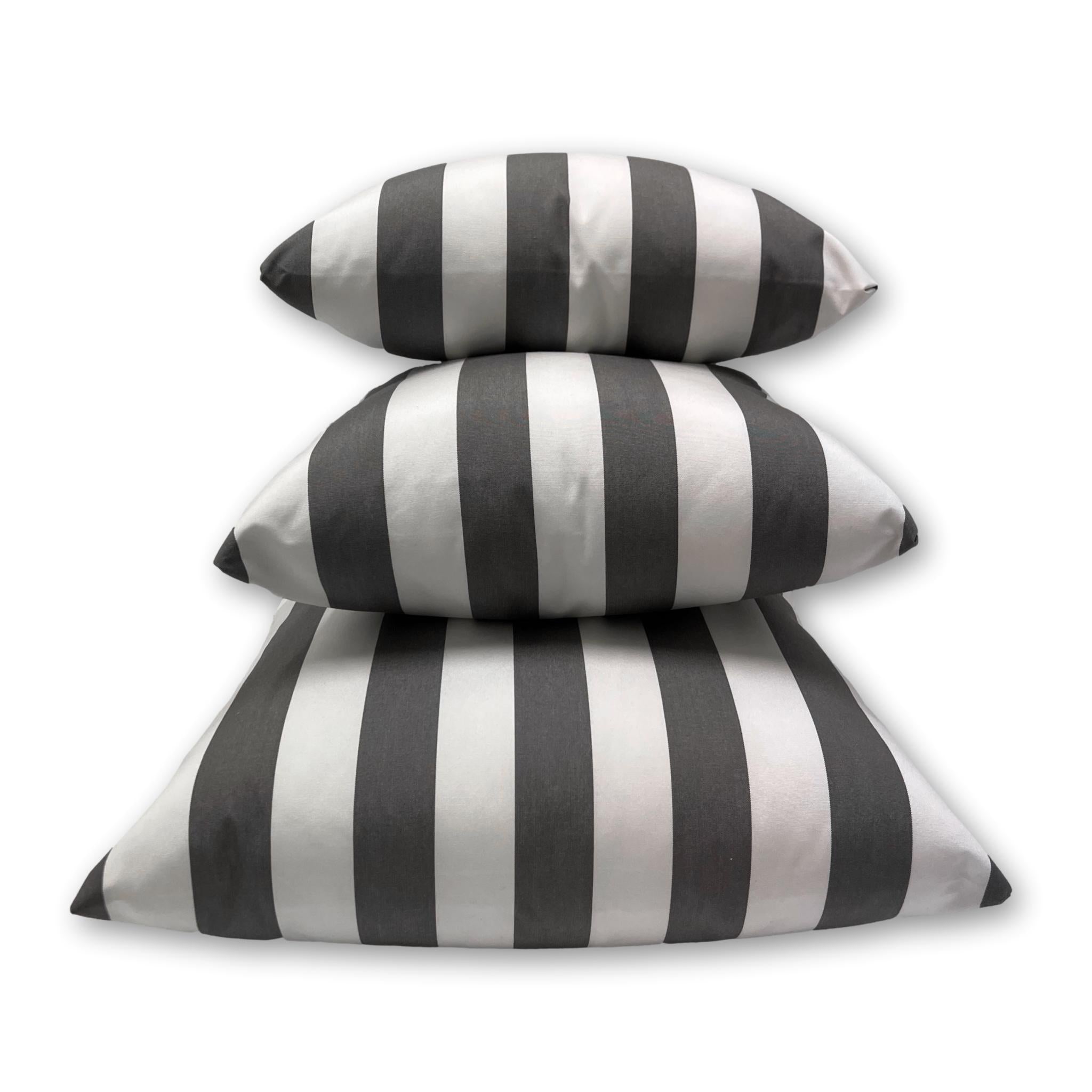 Sunbrella Yacht Stripe Charcoal