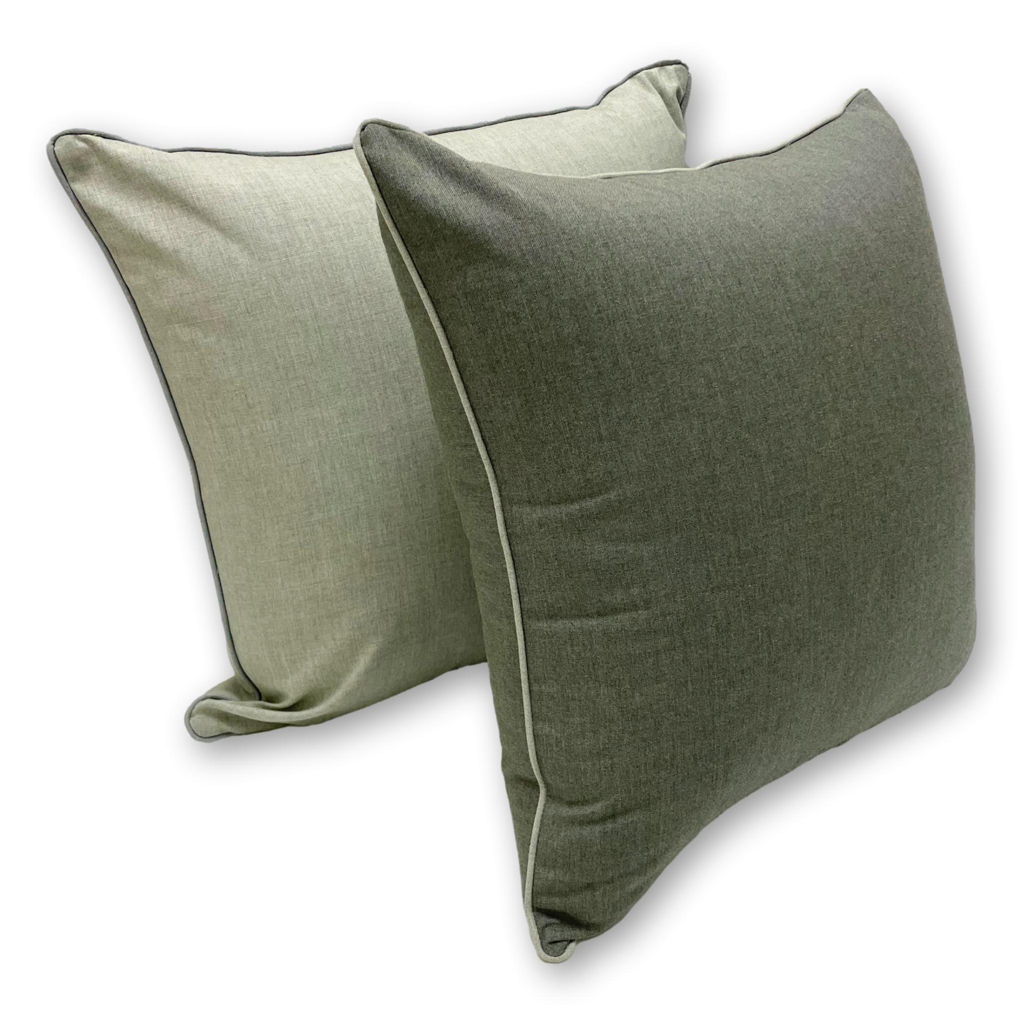 Sunbrella Cast in Sage with Piping