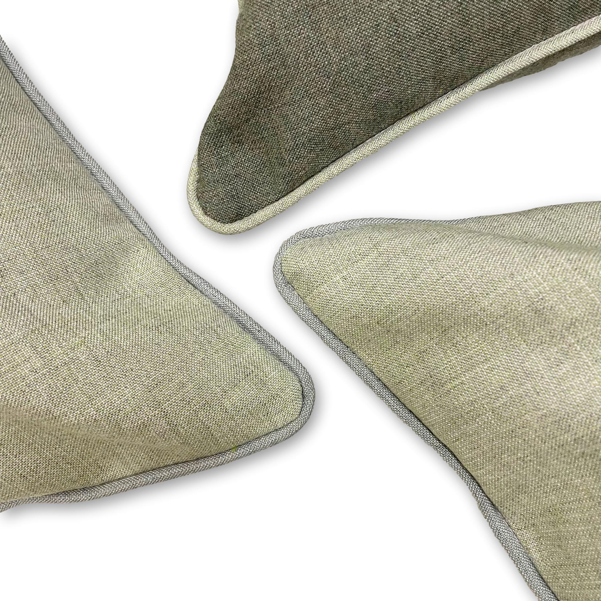 Sunbrella Cast in Sage with Piping