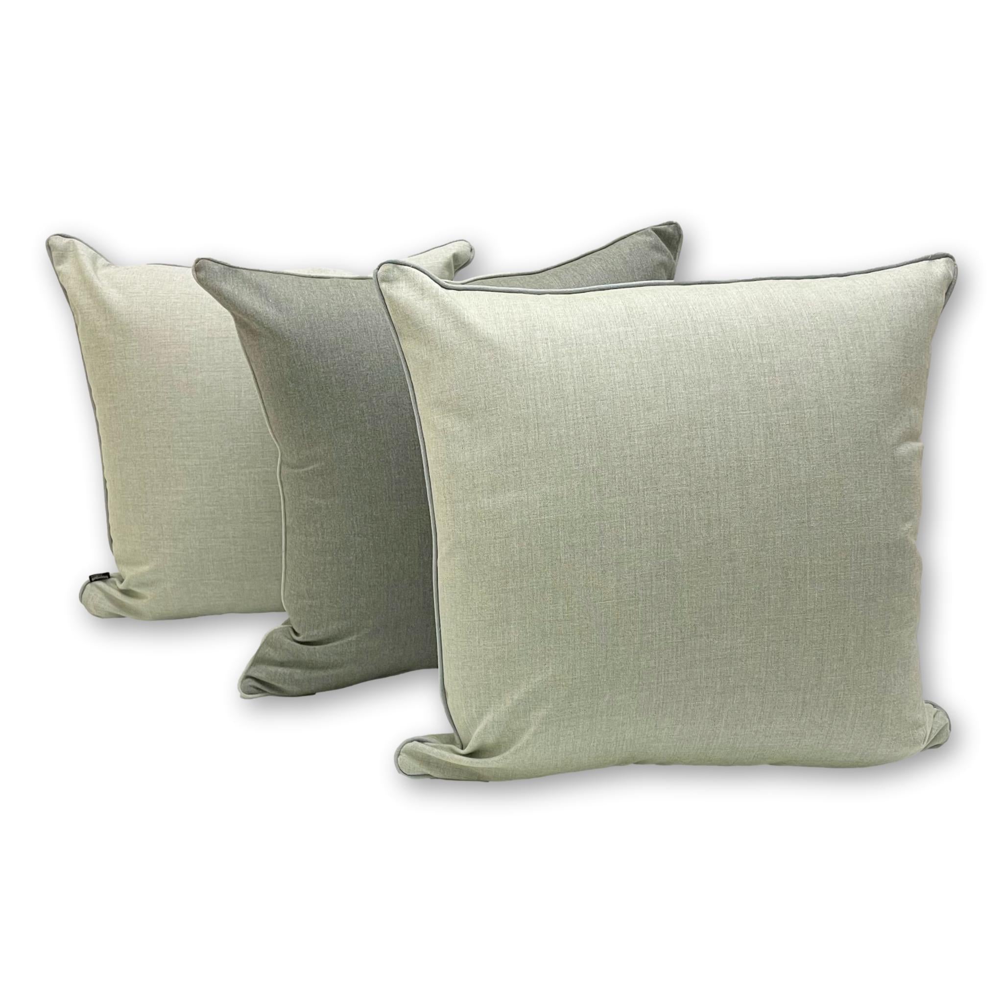 Sunbrella Cast in Sage with Piping