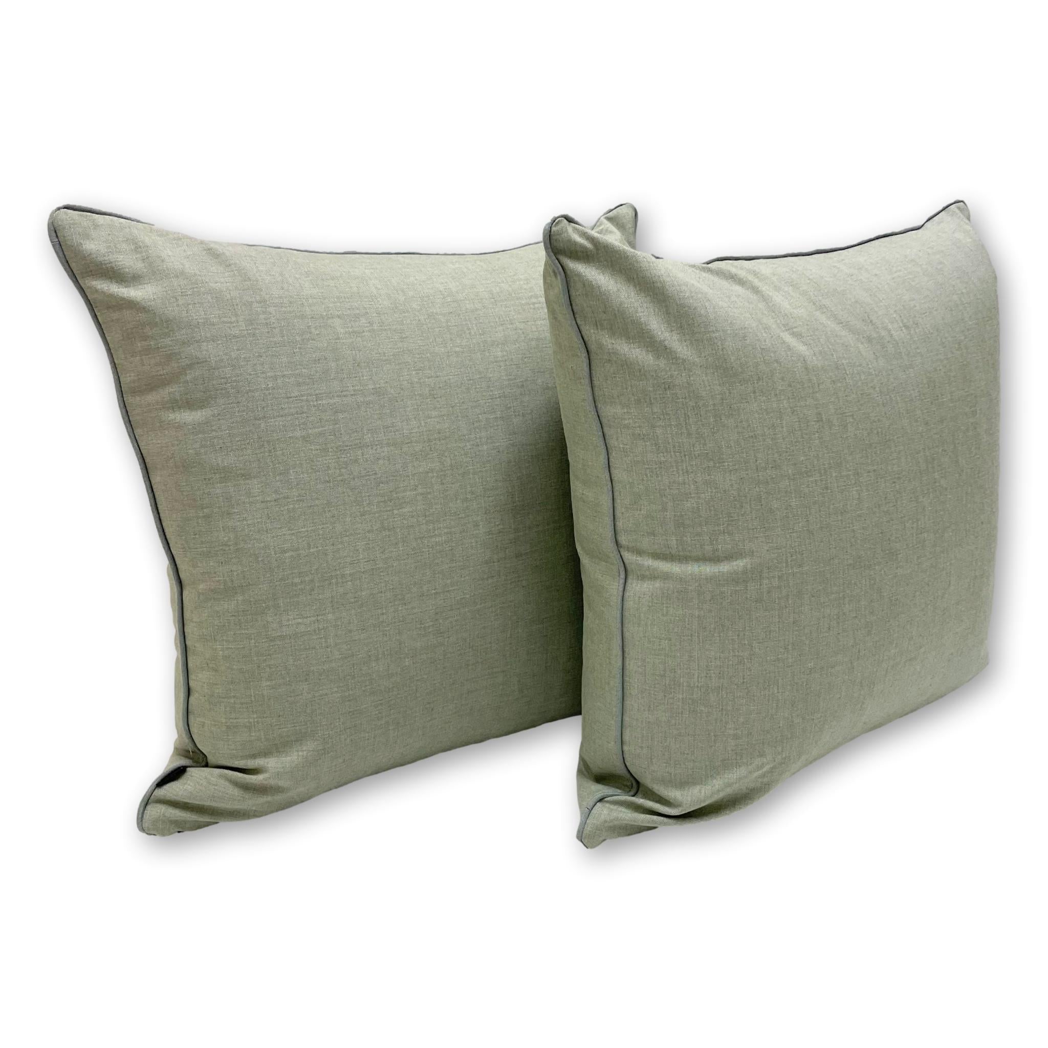 Sunbrella Cast in Oasis with Piping