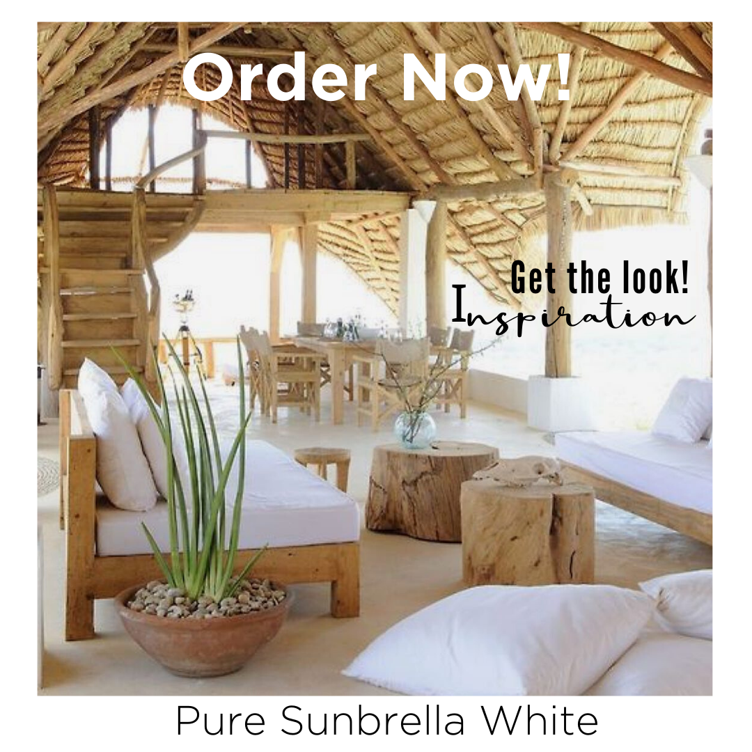 Sunbrella Canvas White - Tropique Cushions