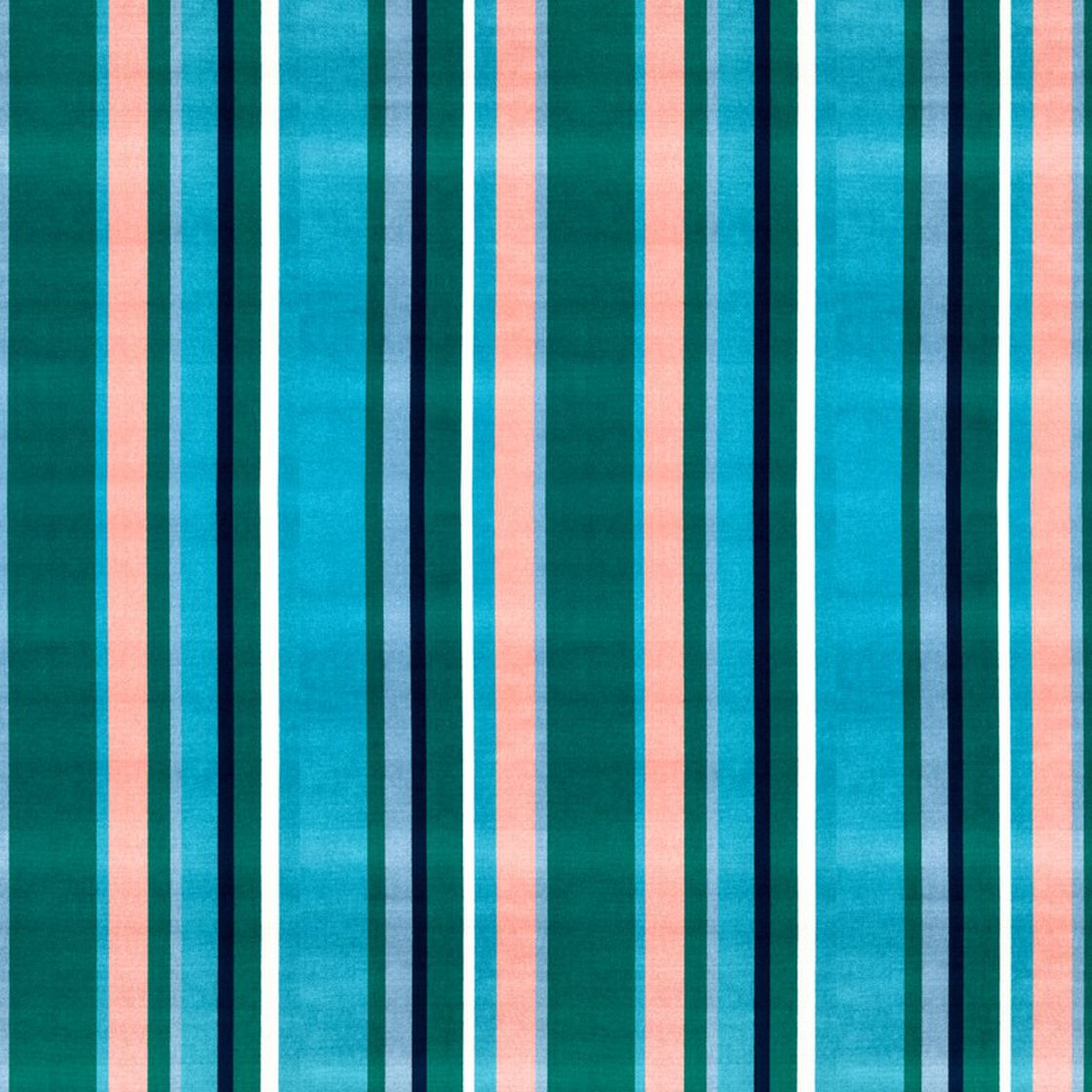 Mokum South Beach Stripe Outdoor Velvet - Tropique Cushions