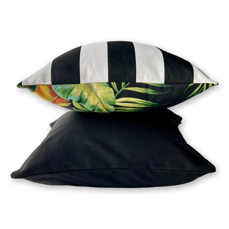 Palmiers Midnight with Cabana Stripe - 2 Set