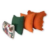 Sorrento in Papaya - Scalloped Outdoor Cushion