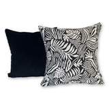 Tropical Leaf in Orca  & South Beach Velvet  Set of 2 Covers