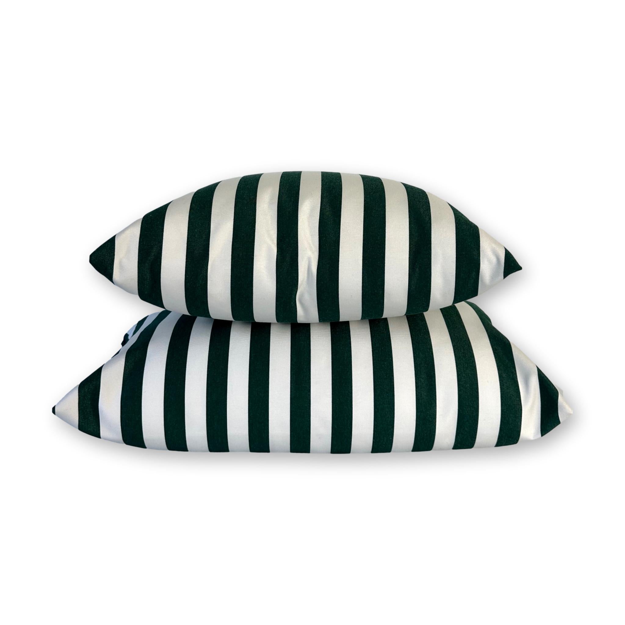 Sunbrella Mason Stripe Forest Green