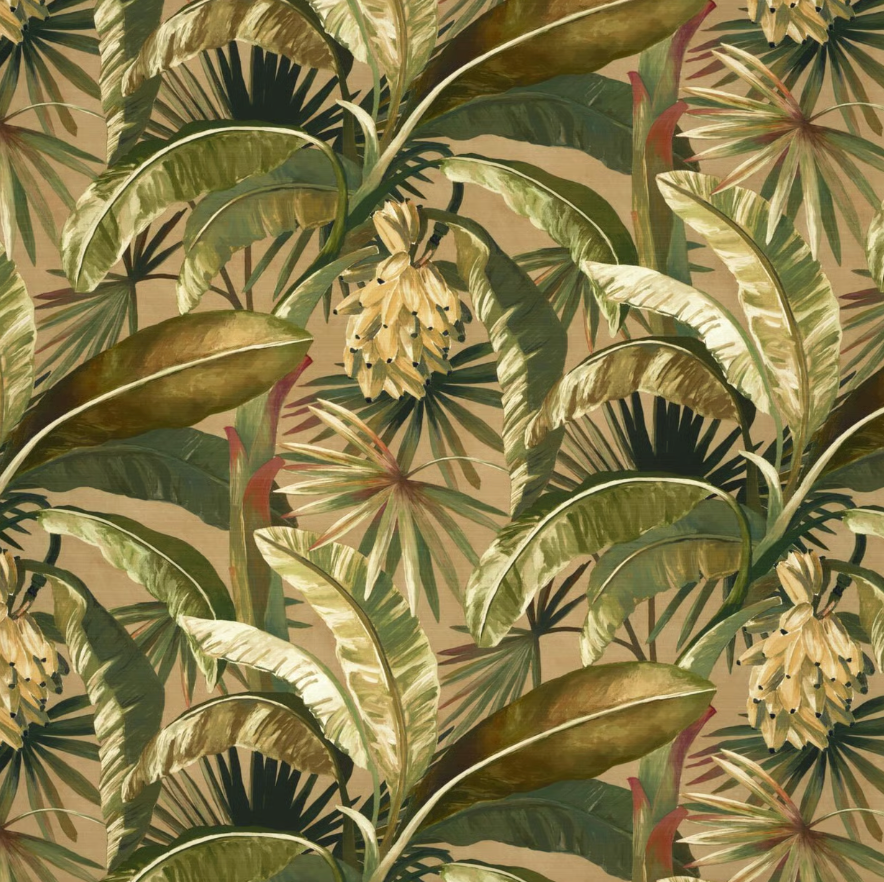 Mokum Tropicalia Palm Leaf Bench Seat Cushion