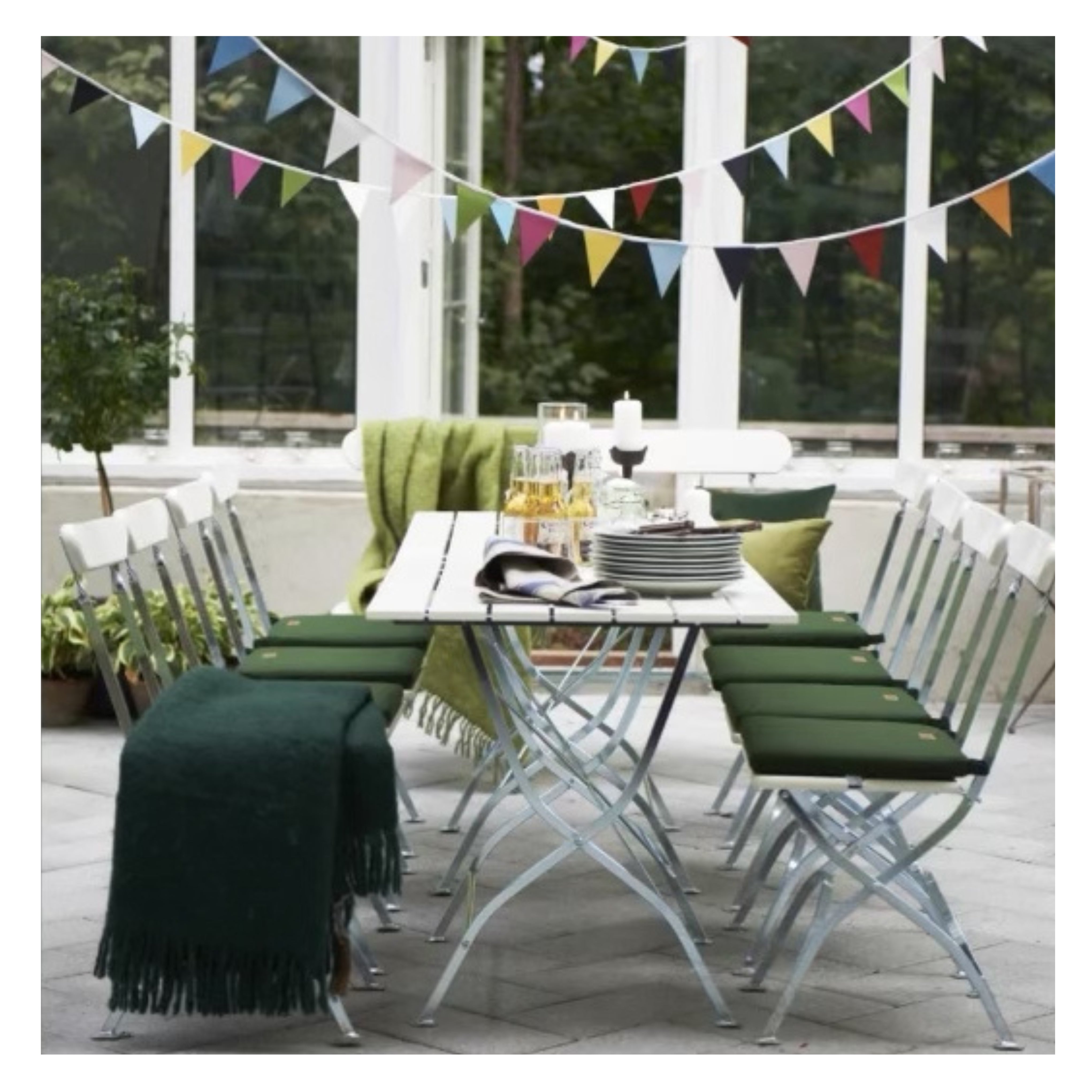 Sunbrella Canvas Fern Bench Seat Cushion