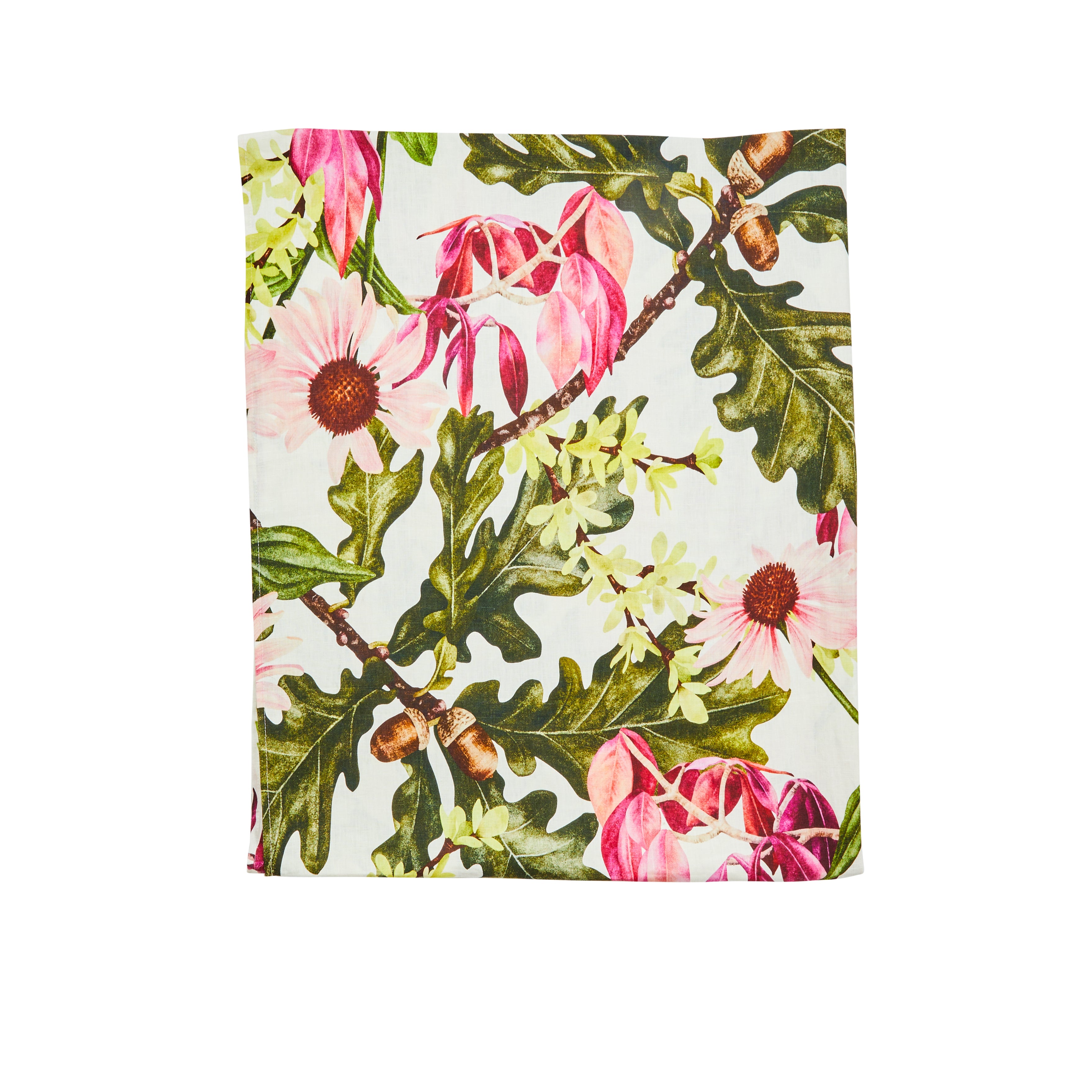 Linen Tea Towel in Daisy White Set of 2