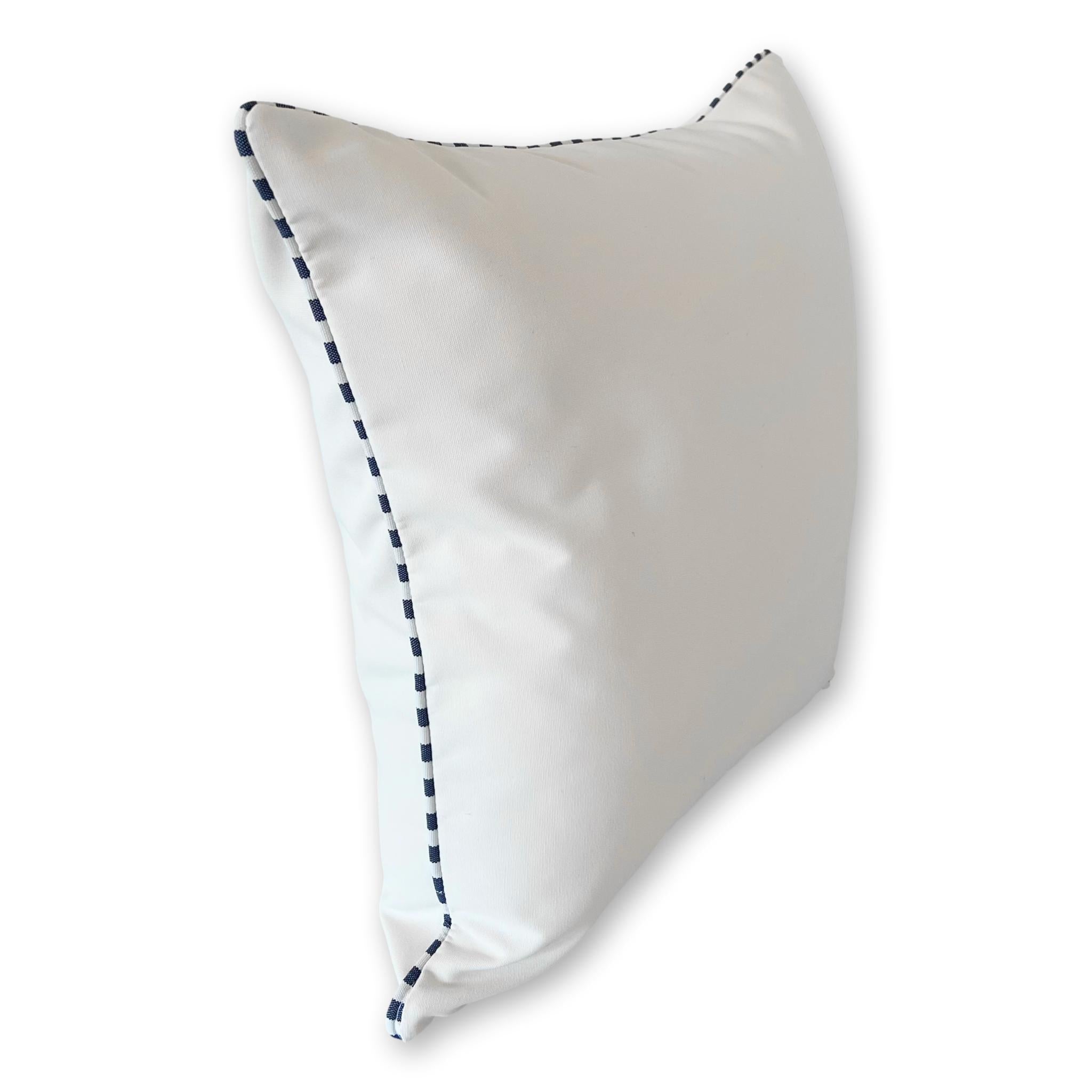 Sunbrella Canvas White with Piping
