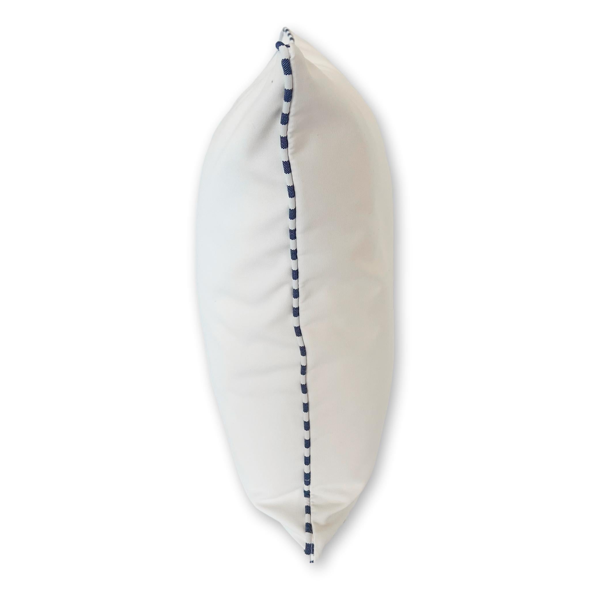 Sunbrella Canvas White with Piping