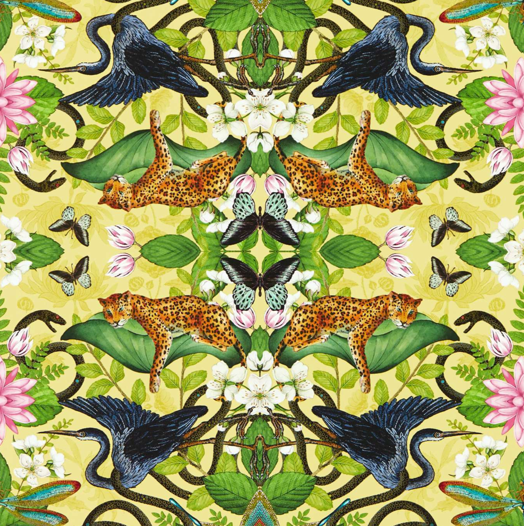 Clarke and Clarke Wallpaper Wonderlust Tea story