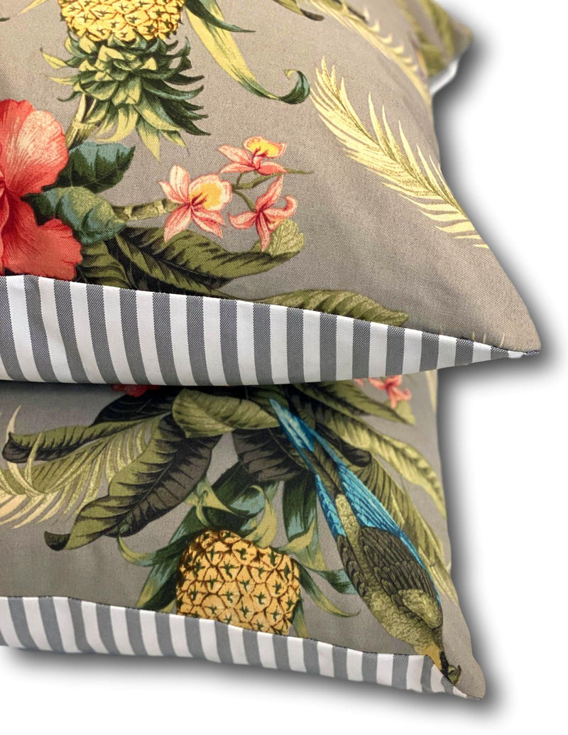 Parrots Dove Grey in Holiday 60cm - New Stock Arrived! - Tropique Cushions