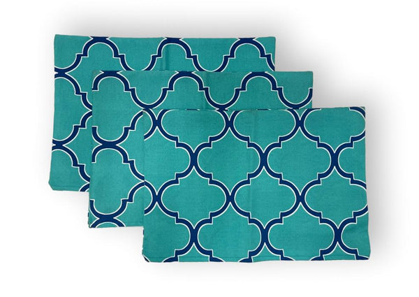 Blue Morrocan - 3 lumbar covers