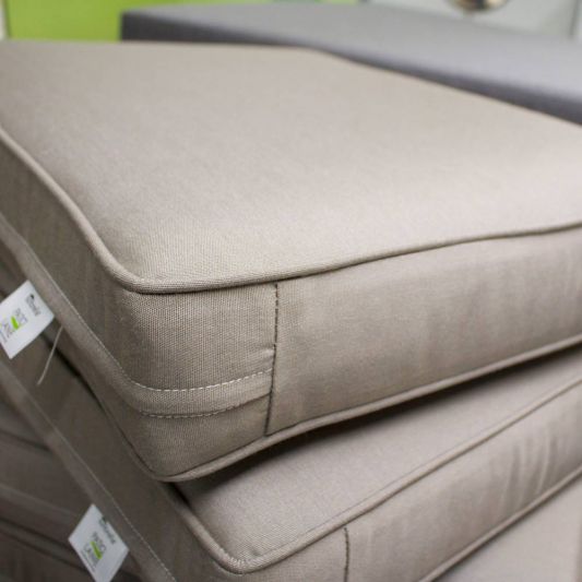 Sunbrella Canvas Taupe Bench Seat Cushion