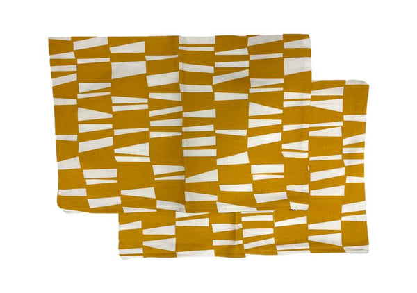 Mustard Geometric Set - 2 lumbars