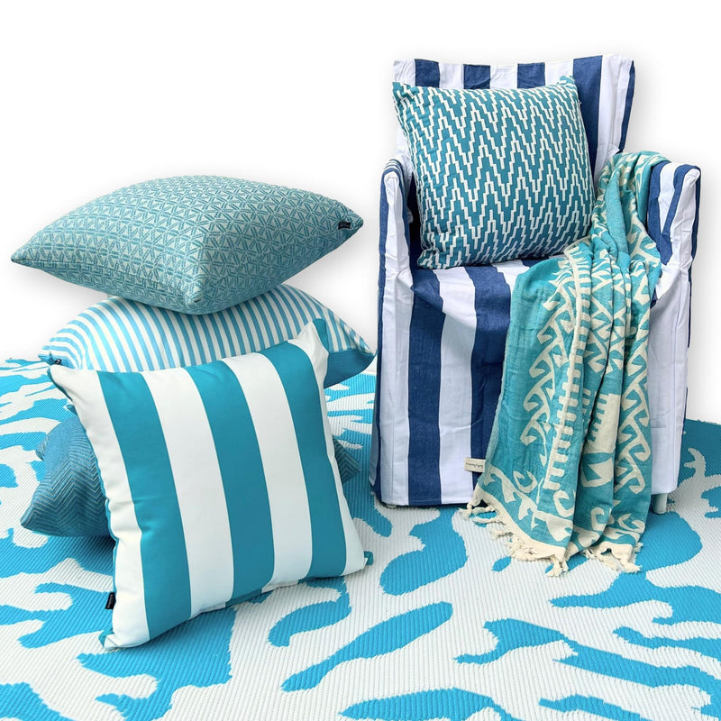 Cove in Aqua - Tropique Cushions