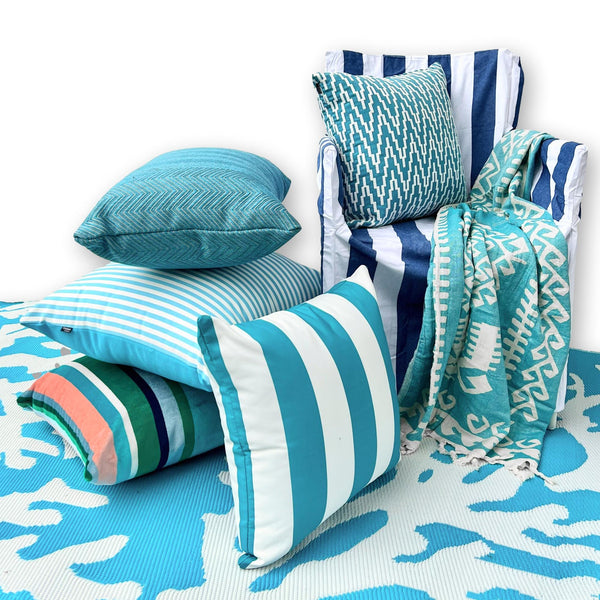 Chair Cover - Striped Blue