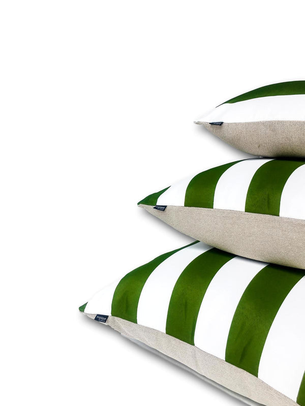 Cabana in Palm ( 1 50cmx50cm & 1 60cmx60cm left) - Tropique Cushions