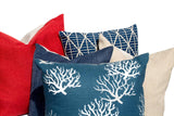 Coastal Drift in Red - Tropique Cushions