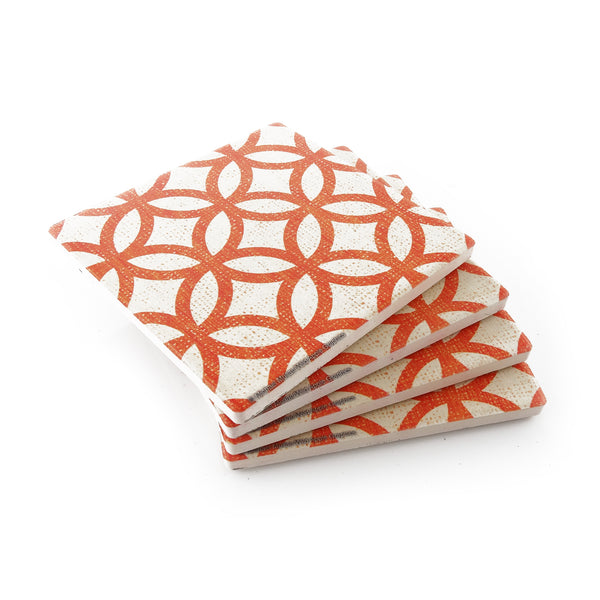 Coaster Single Orange Lattice