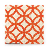Coaster Single Orange Lattice