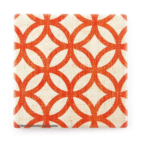 Coaster Single Orange Lattice