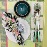 Brass & Enamel Server Set Essence Blue/White