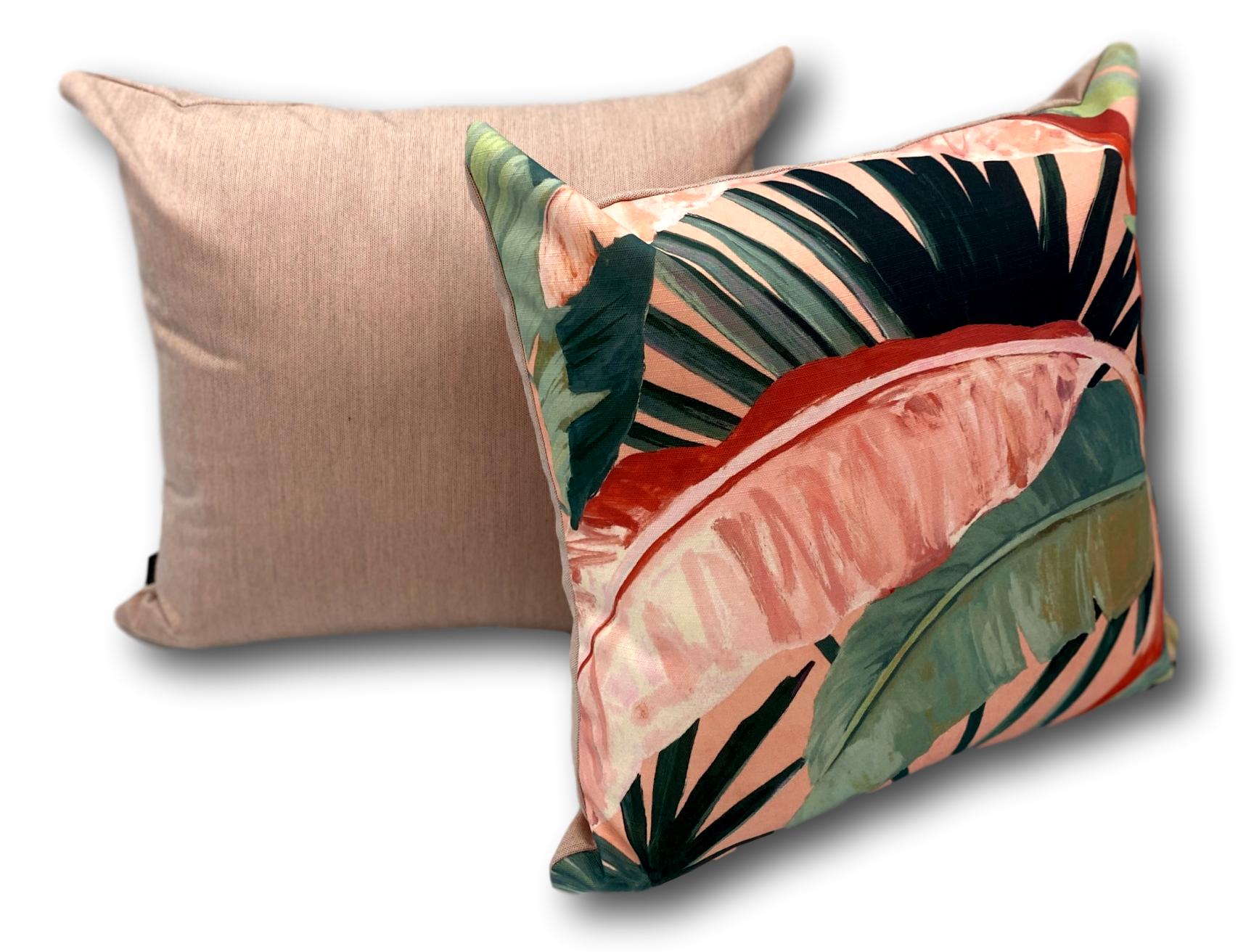 Tropicalia in Coral - Tropique Cushions
